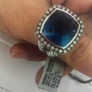 David Yurman Albion ring split pave 14 x 14